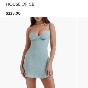 House of CB Christiana Floral Minidress size small D/E cup Light Jade